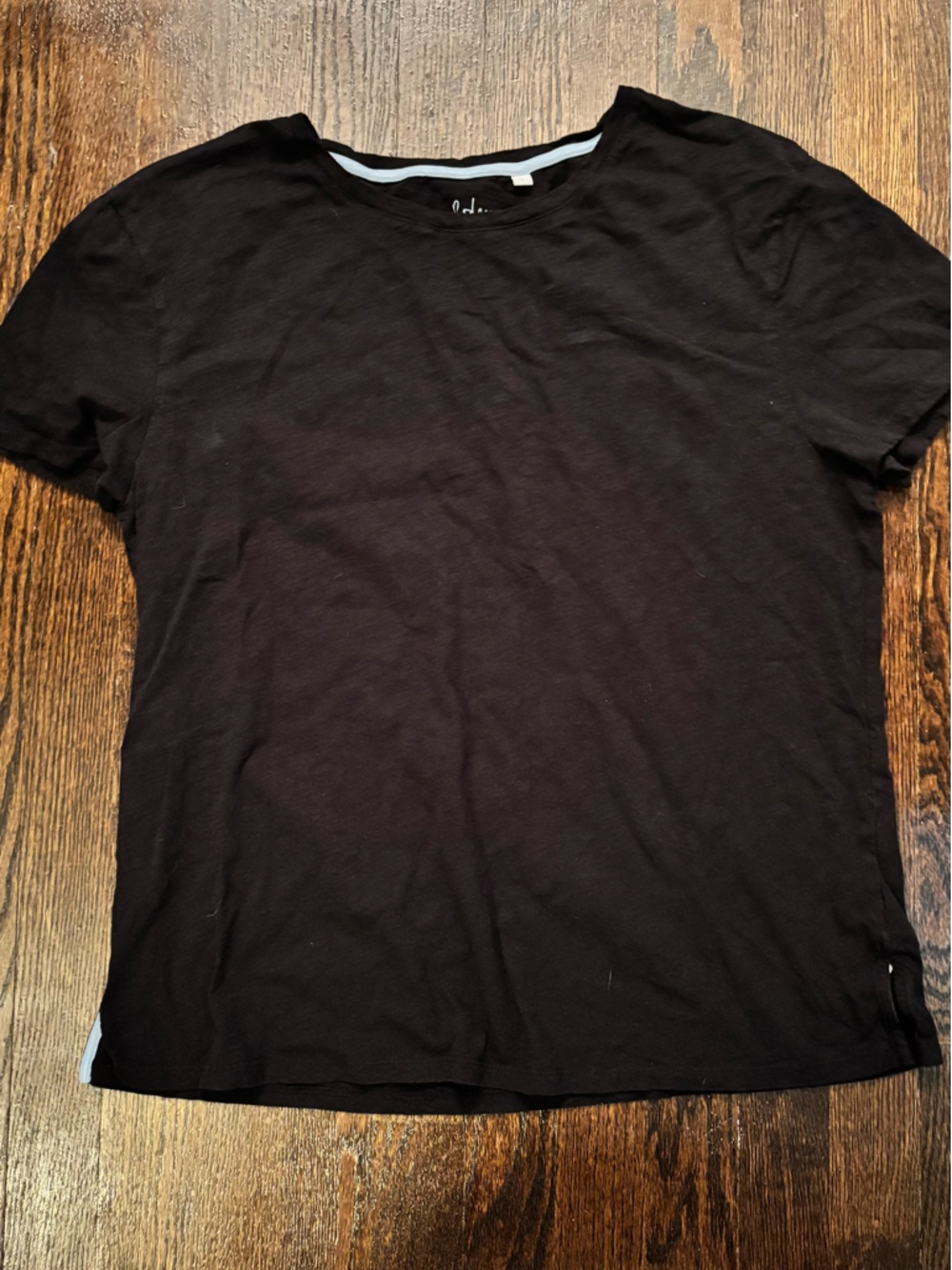 Boden Black Short Sleeve Crew Neck Tee Large